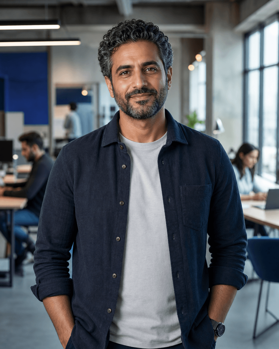 Independent professional in a modern studio